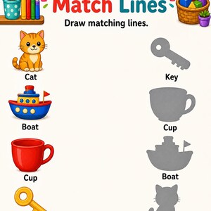 Shadow Match Workshop | Shadow Matching Worksheets | Printable PDF | Digital Download image 4