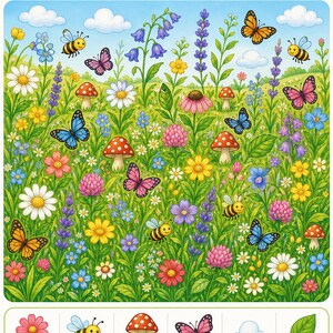 Hidden Picture Meadow | Hidden Object Worksheets | Printable PDF | Digital Download image 4