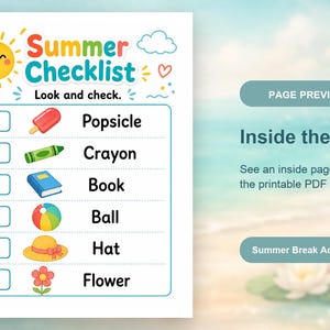 Summer Break Busy Pages | Summer Break Activities for Kids | Printable PDF | Digital Download image 10