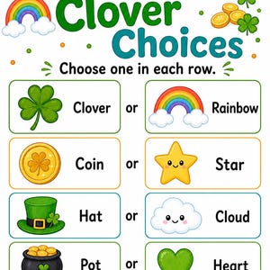 Aktivitetsblad för lyckoklöver | Aktivitetsblad för St Patricks Day | Utskrivbar PDF | Digital nedladdning bild 6