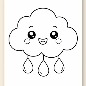Disegni da colorare di un giardino kawaii / Disegni da colorare kawaii / PDF stampabile / Download digitale immagine 9