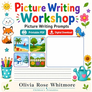 Picture Writing Workshop | Picture Writing Prompts | Printable PDF | Digital Download image 1