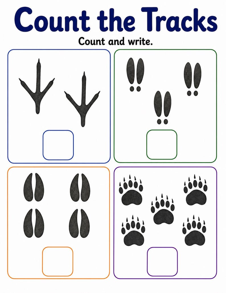 Animal Tracks Trail | Animal Tracks Worksheet | Printable PDF | Digital Download image 5