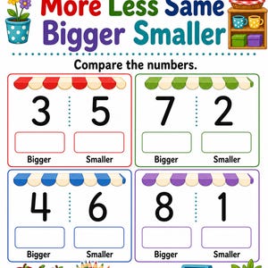 Plus Moins Même boutique | Plus Moins Mêmes feuilles de calcul | PDF imprimable | Téléchargement numérique image 5