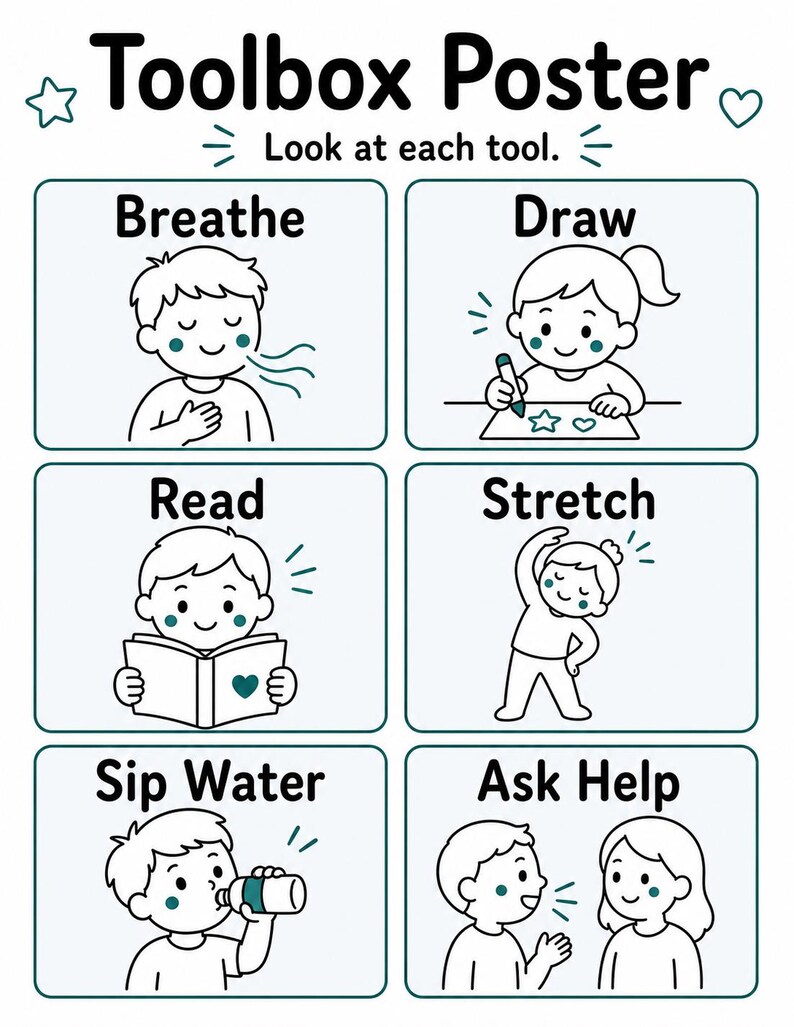 Käppchenwahl-Toolbox | Bewältigungsfertigkeiten Arbeitsblätter | Druckbare PDF | Digitaler Download Bild 3