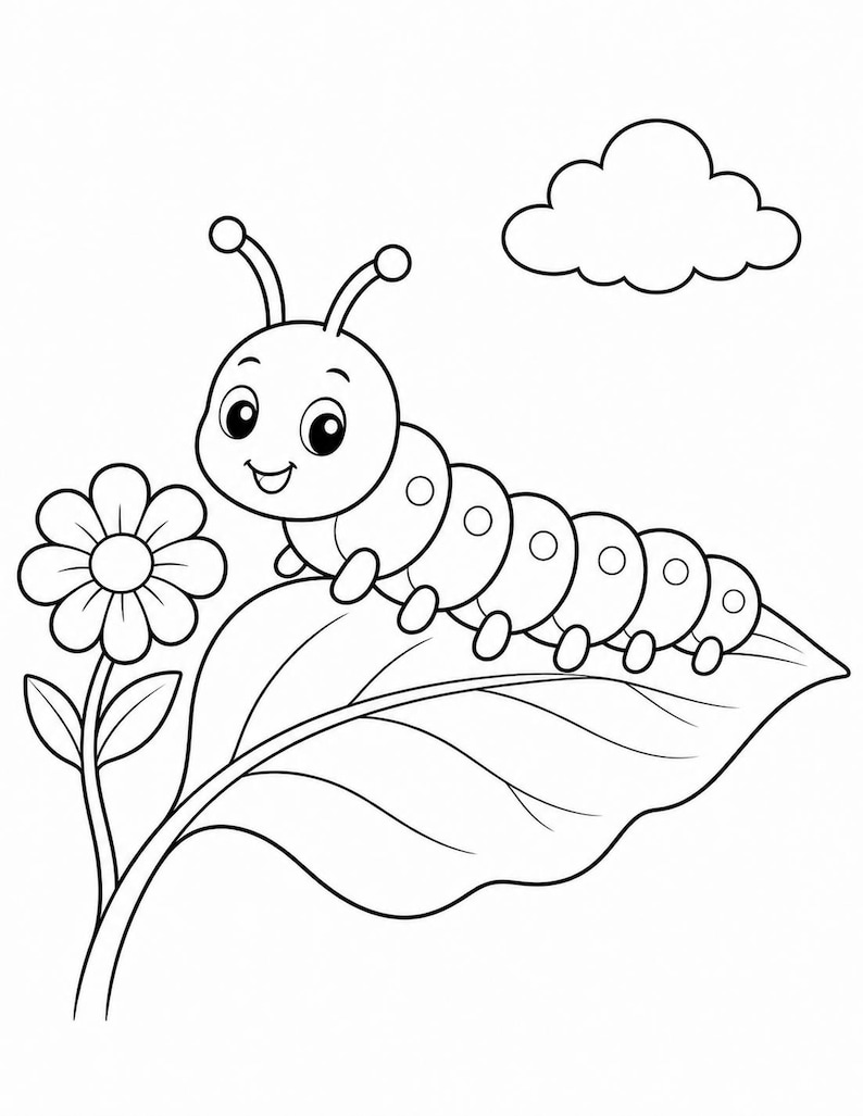 Butterfly Meadow Coloring Pages | Butterfly Coloring Pages | Printable PDF | Digital Download image 4