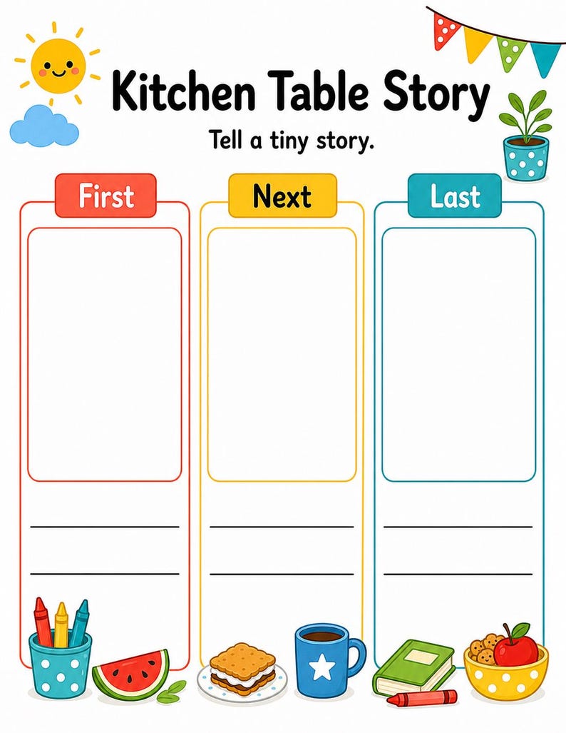 Páginas para la mesa de la cocina soleada / Páginas de verano para la mesa de la cocina / PDF imprimible / Descarga digital imagen 7