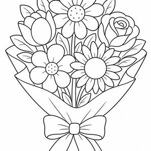 Garden Blooms Coloring Pages | Flower Coloring Pages | Printable PDF | Digital Download image 7