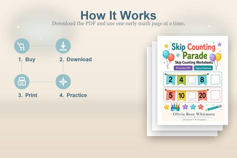 Skip Counting Parade | Skip Counting Worksheets | Printable PDF | Digital Download image 8