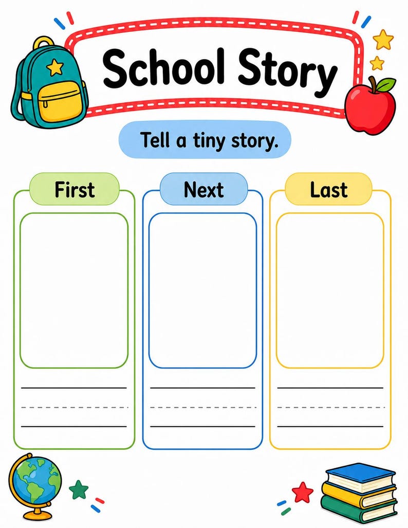 School Day Activity Pages | Back to School Activity Sheets | Printable PDF | Digital Download image 7