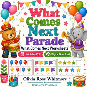 What Comes Next Parade | What Comes Next Worksheets | Printable PDF | Digital Download