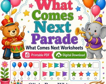 What Comes Next Parade | What Comes Next Worksheets | Printable PDF | Digital Download