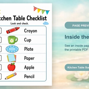 Páginas para la mesa de la cocina soleada / Páginas de verano para la mesa de la cocina / PDF imprimible / Descarga digital imagen 10