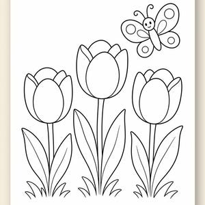 Garden Blooms Coloring Pages | Flower Coloring Pages | Printable PDF | Digital Download image 9