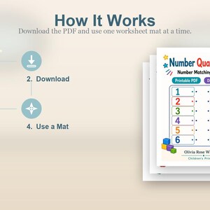 Number Quantity Mats | Number Matching Worksheets | Printable PDF | Digital Download image 8
