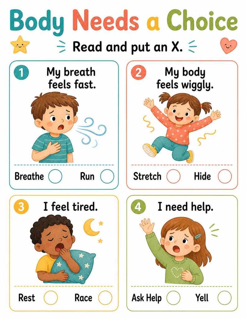 Calm Choice Board | Calm Down Choice Board | Printable PDF | Digital Download image 5