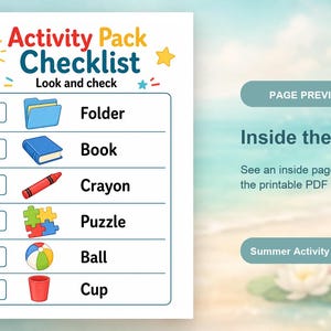Paquete de actividades de verano / Paquete de actividades de verano para niños / PDF imprimible / Descarga digital imagen 10