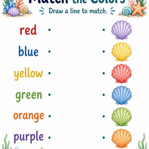 Ocean Color Splash | Color Worksheets | Printable PDF | Digital Download image 3