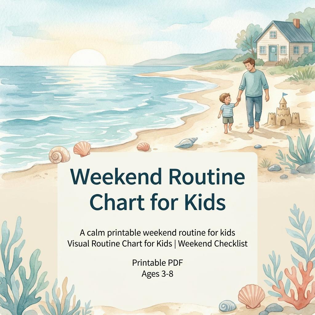 Empty Weekend Routine Weekend Routine Chart for Kids | Visual Routine Chart for Kids ...