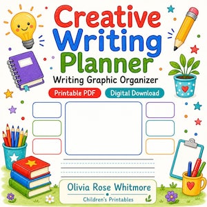Creative Writing Planner | Writing Graphic Organizer | Printable PDF | Digital Download