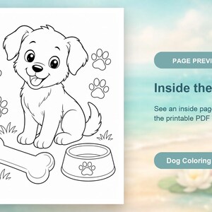 Puppy Playtime Coloring Pages | Dog Coloring Pages | Printable PDF | Digital Download image 10