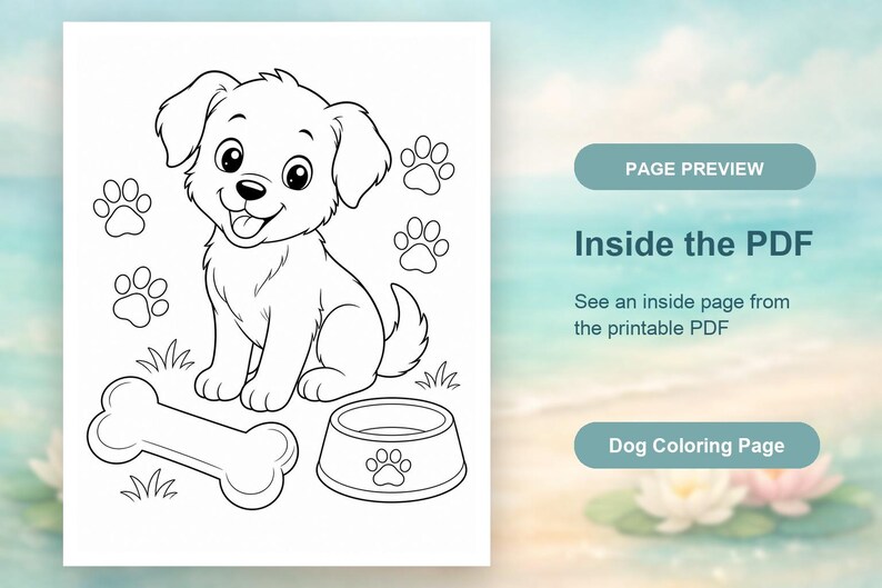 Puppy Playtime Coloring Pages | Dog Coloring Pages | Printable PDF | Digital Download image 10