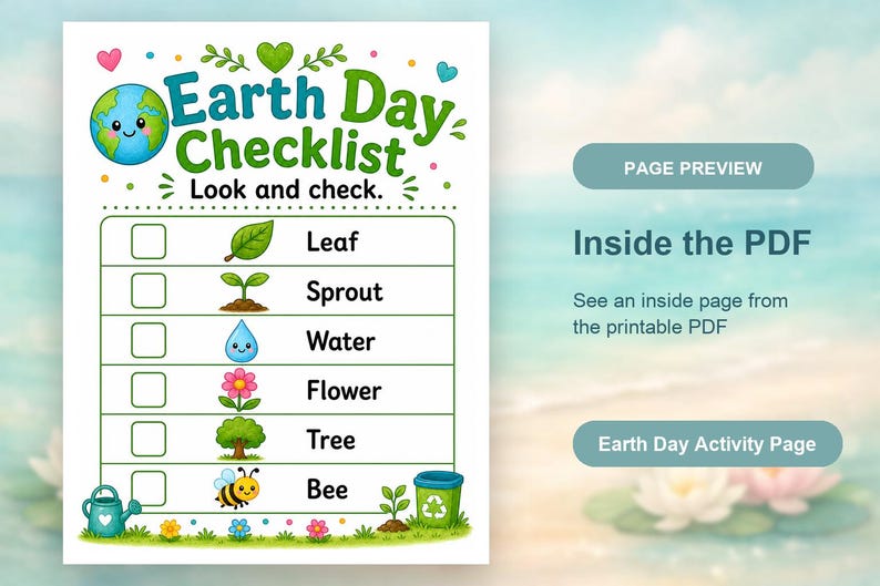 Earth Day Helper Activity Pages | Earth Day Activity Sheets | Printable PDF | Digital Download image 10