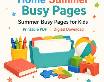 Páginas de actividades de verano para niños / Páginas de actividades de verano para niños / PDF imprimible / Descarga digital