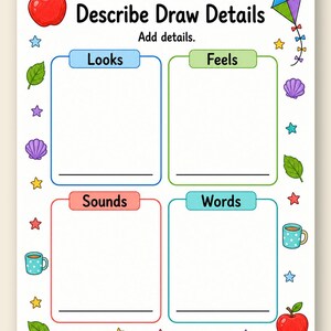 Describe And Draw Pages | Descriptive Writing Worksheets | Printable PDF | Digital Download image 9