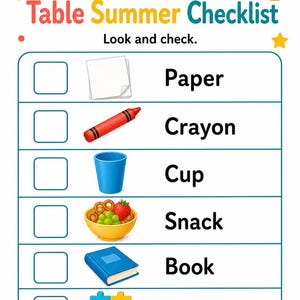 Table de cuisine, pages d'été | Activités de table d'été pour les enfants | PDF imprimable | Téléchargement numérique image 4