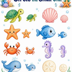 Turtle Big & Small | Big and Small Worksheets | Printable PDF | Digital Download image 5