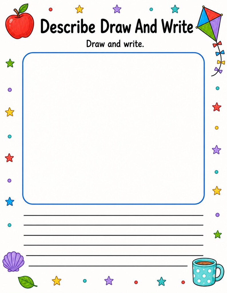 Describe And Draw Pages | Descriptive Writing Worksheets | Printable PDF | Digital Download image 5