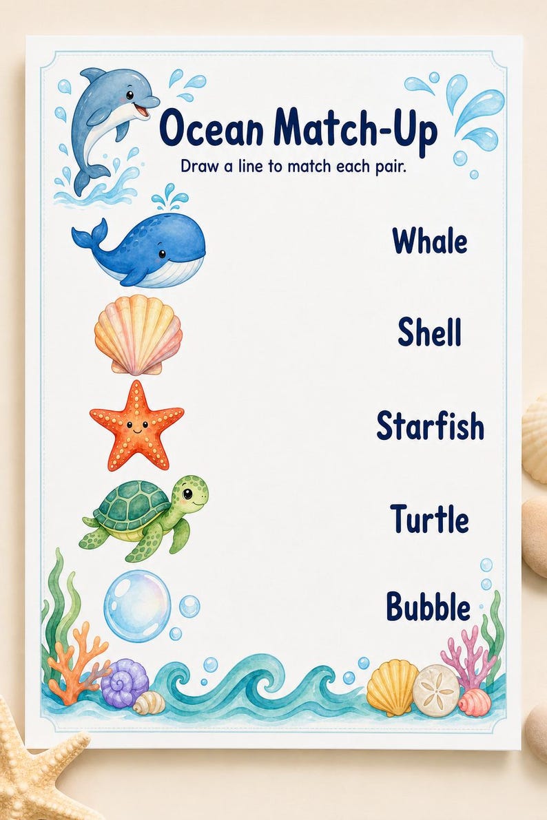 Dolphin Puzzle Splash | Kids Activity Sheets | Printable PDF | Digital Download image 5