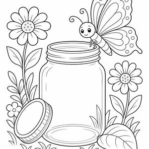 Butterfly Meadow Coloring Pages | Butterfly Coloring Pages | Printable PDF | Digital Download image 7