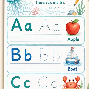 Jellyfish Pencil Paths | Preschool Worksheets | Printable PDF | Digital Download image 5