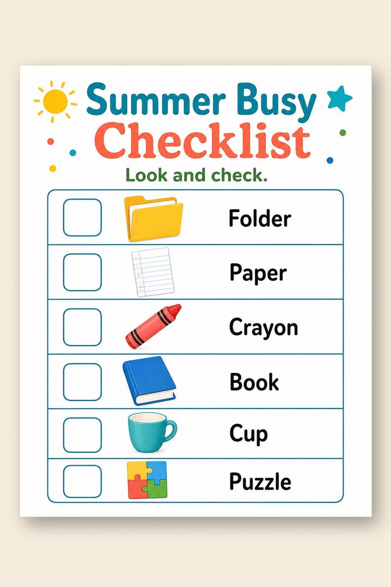Home Summer Busy Pages | Summer Busy Pages for Kids | Printable PDF | Digital Download image 9