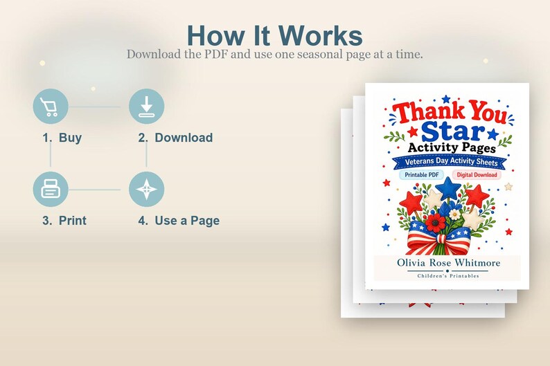 Thank You Star Activity Pages | Veterans Day Activity Sheets | Printable PDF | Digital Download image 8