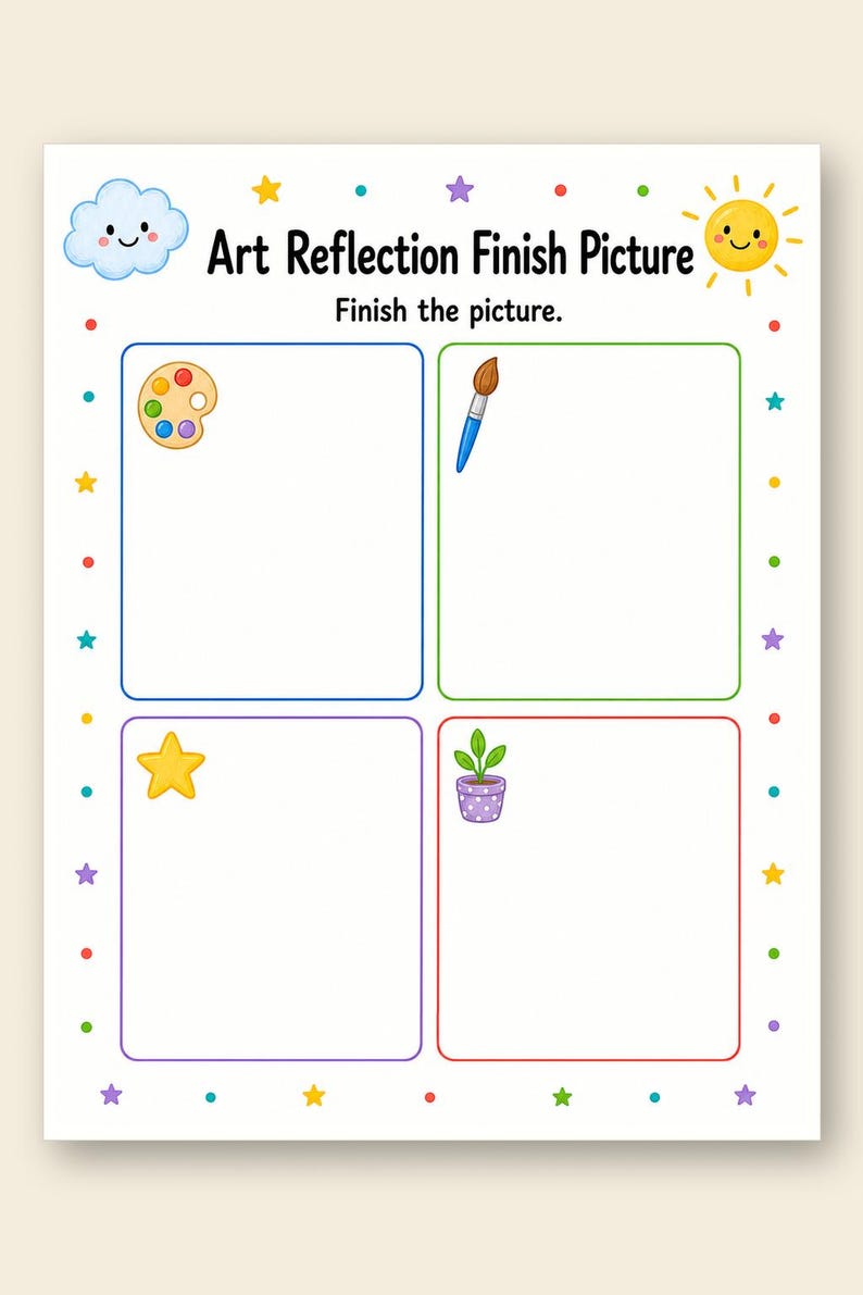 Art Reflection Pages | Art Journal Prompts | Printable PDF | Digital Download image 9