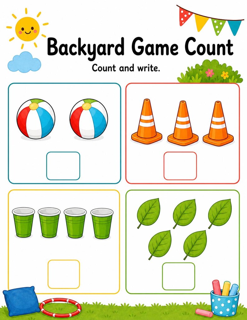 Yard Game Trail Pages | Backyard Game Activity Pages | Printable PDF | Digital Download image 5