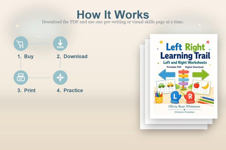 Left Right Learning Trail | Left and Right Worksheets | Printable PDF | Digital Download image 8