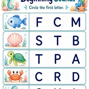 Seahorse Letter Trails | Letter Tracing Worksheets | Printable PDF | Digital Download image 6