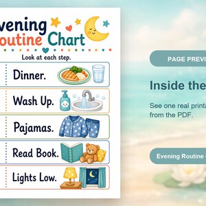 Evening Ready Path | Evening Routine Chart | Printable PDF | Digital Download image 10