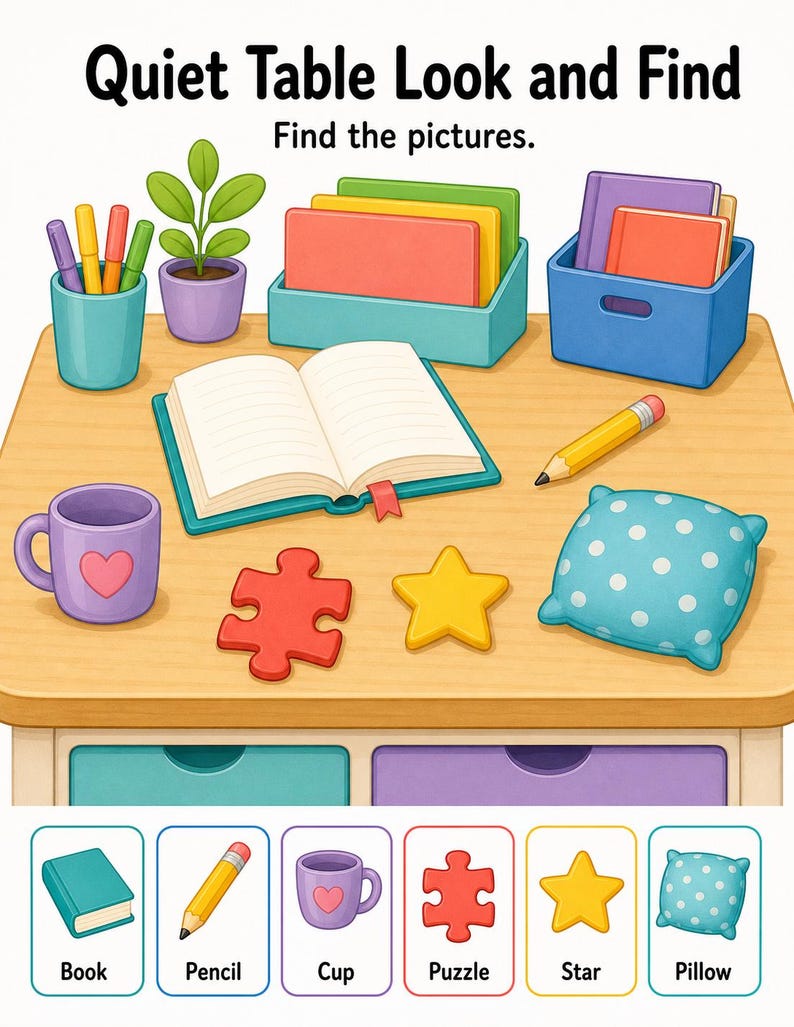 Quiet Table Puzzles | Druckbare besetzten Seiten | Druckbare PDF | Digitaler Download Bild 4