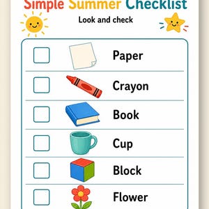 Simple Summer Home Pages | Simple Summer Activities for Kids | Printable PDF | Digital Download image 9