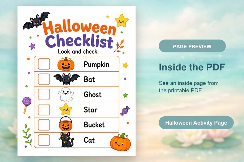 Pagine di attività per la Notte delle Zucche / Fogli di attività di Halloween / PDF stampabile / Download digitale immagine 10