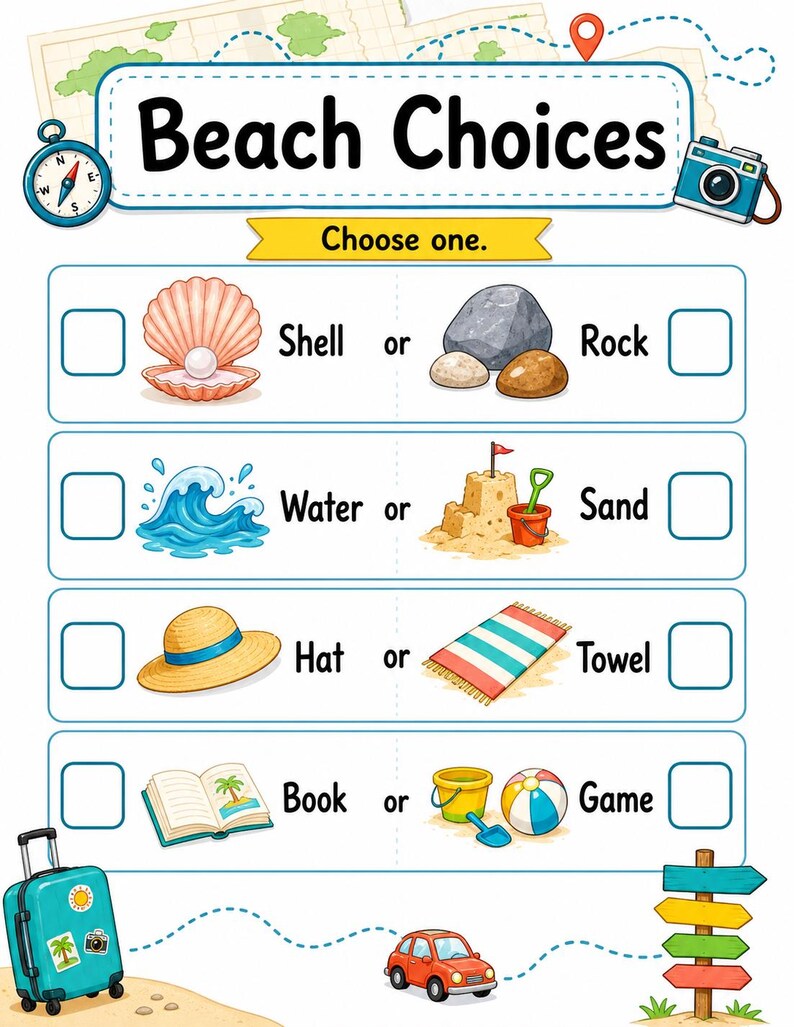 Pagine di avventura in spiaggia / Attività in spiaggia per bambini / PDF stampabile / Download digitale immagine 7