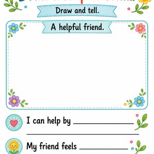 Friendship Feelings Pages | Friendship Worksheets for Kids | Printable PDF | Digital Download image 6