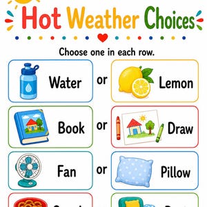 Hot Weather Home Pages | Hot Weather Activities for Kids | Printable PDF | Digital Download image 6