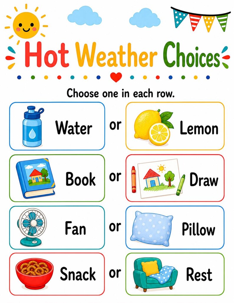 Hot Weather Home Pages | Hot Weather Activities for Kids | Printable PDF | Digital Download image 6
