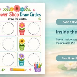 Fine Motor Flower Shop | Fine Motor Worksheets | Printable PDF | Digital Download image 10